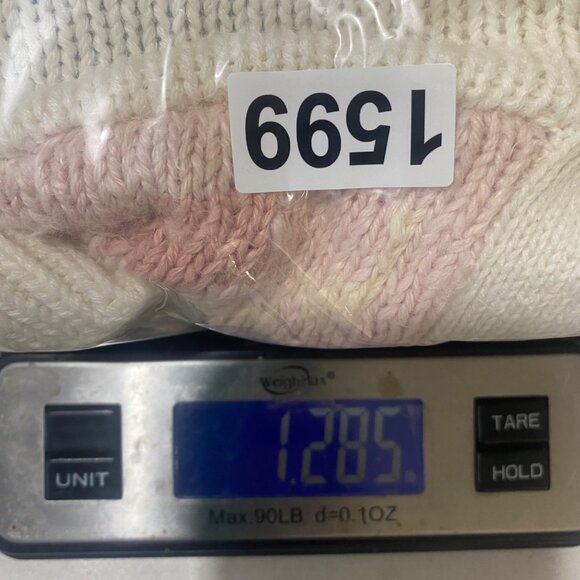 Vintage Studio Michelle Stuart Hand Knit Floral Cardigan Sweater S White Multico - Picture 13 of 13